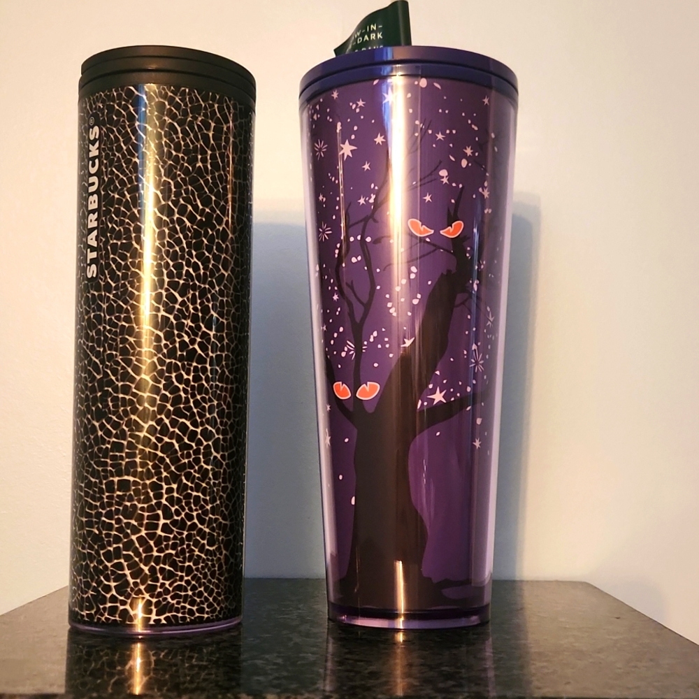 NWT Starbucks Halloween 16oz and 24oz glow in the dark